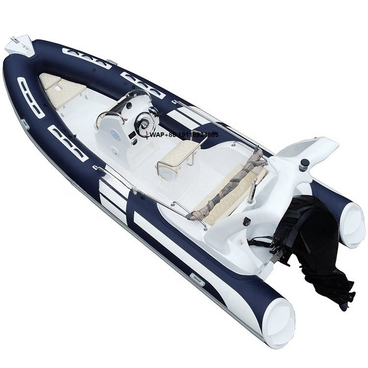 Fishing Boat Fiberglass - Синяя надувная лодка РИБ 580 из